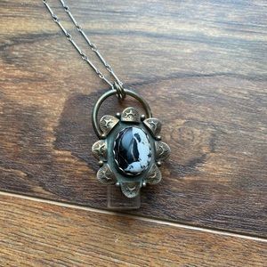 White Buffalo roller necklace